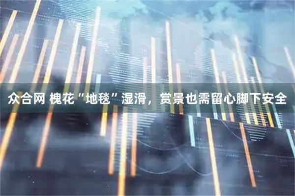 众合网 槐花“地毯”湿滑，赏景也需留心脚下安全