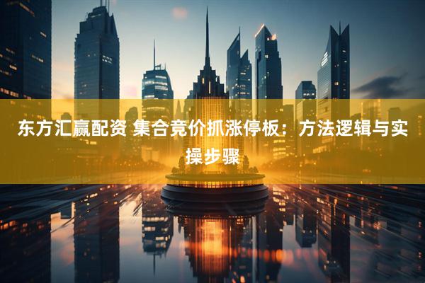 东方汇赢配资 集合竞价抓涨停板：方法逻辑与实操步骤