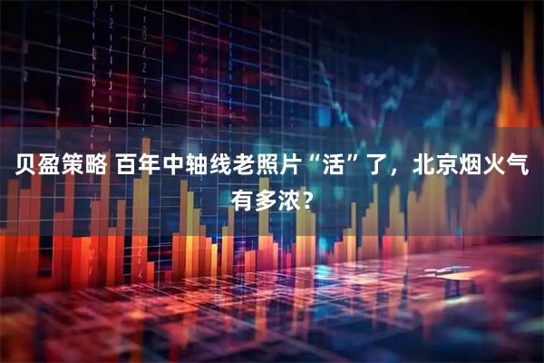贝盈策略 百年中轴线老照片“活”了，北京烟火气有多浓？